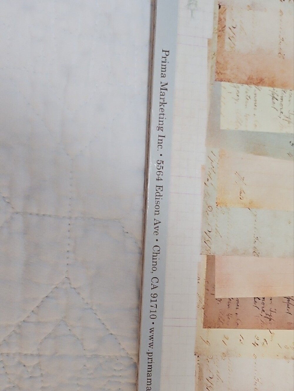 Scrapbooking Paper Prima Marketing Ledger Pad in Pastel Blue and Cream - Picture 4 of 10